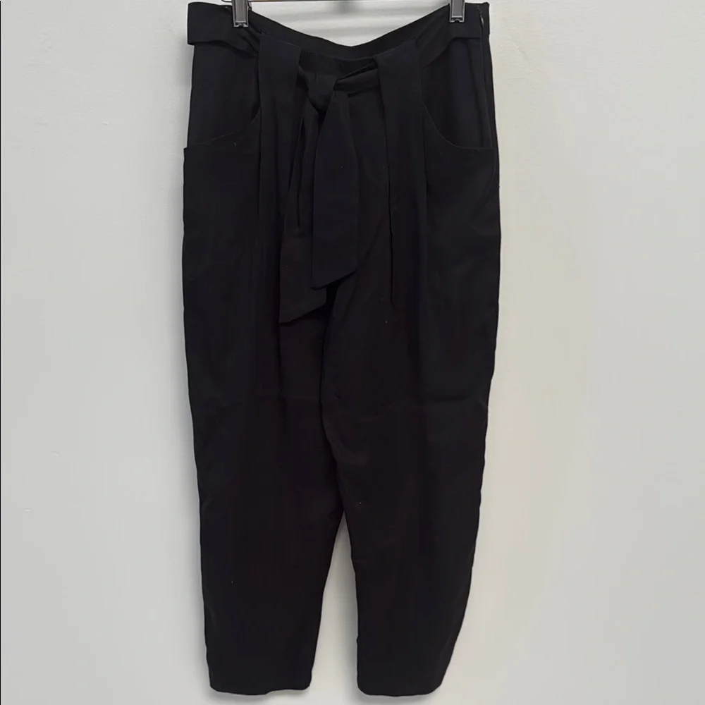 Amour Vert Black Tie-Waist Trousers - Picture 1 of 5